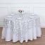 Tulle 72"x72" Table Overlay Square Tablecloth Silver - Sequin Leaf Embroidered Table Topper