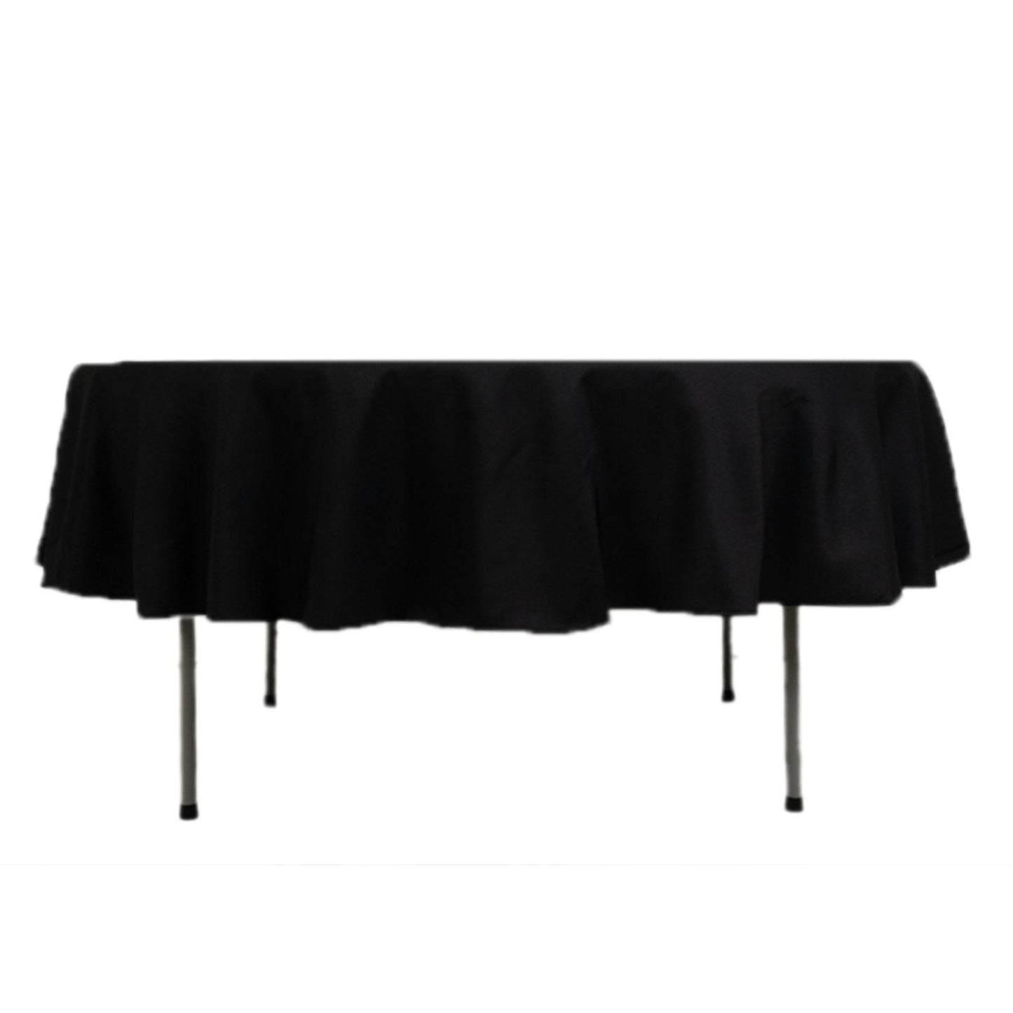 Fire Retardant Premium Polyester 90" Round Tablecloth Black - High-Performance Table Cover
