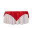 Lamour Satin 72"x72" Table Overlay Square Tablecloth Red - Smooth Finish Table Topper