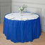 5 Pack Plastic Table Skirts Royal Blue Ruffled - Durable Disposable Skirts for Events 14ft