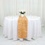 Polyester 9ft Table Runner Gold with Gold Foil Geometric Pattern - Modern & Stylish Table Decor