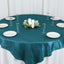 Taffeta 72"x72" Table Overlay Square Tablecloth Peacock Teal - Accordion Crinkle Table Cover