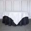 Taffeta 90"x90" Table Overlay Square Tablecloth White - Accordion Crinkle Design for Modern Celebrations