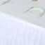 Chiffon 14ft Table Skirt White - 5-Tier Ombre Ruffled Tutu Table Cover with Satin Backing for Sophisticated Events