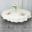 Premium Polyester 70" Round Tablecloth Ivory - Stain and Wrinkle-Resistant 220GSM Table Cover