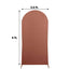 6ft Matte Terracotta (Rust) Spandex Fitted Chiara Backdrop Stand Cover For Round Top Wedding Arch