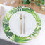 4-Pack Table Placemats Tropical Leaf Design Green Cotton Round - Woven Indoor/Outdoor Dining Mats 15"