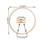 Round Wedding Arch Table Centerpiece Metal Gold - Hoop Wreath Tabletop Decor for Receptions 24"