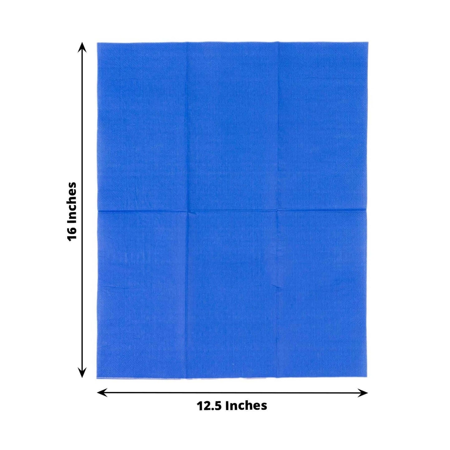 50-Pack Paper Napkins Royal Blue - Soft Disposable 2-Ply Dinner Napkins for Weddings