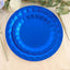 25-Pack Paper 9" Round Dinner Plates in Royal Blue with Geometric Prism Rim - Disposable 400GSM Party Plates