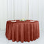 Premium Velvet 120" Round Tablecloth Terracotta (Rust) - Reusable Soft & Seamless Table Cover