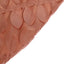 Taffeta 132" Round Tablecloth Terracotta (Rust) | 3D Leaf Petal Design Seamless Table Cover