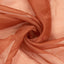5ftx32ft Terracotta (Rust) Chiffon Curtain Panel, Durable Flame Resistant Backdrop Ceiling Drapery With Rod Pocket