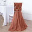 5 Pack Chiffon Chair Sashes Terracotta (Rust) - Soft & Lightweight Designer Chair Bows 22"x78"