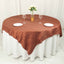 Taffeta 72"x72" Table Overlay Square Tablecloth Terracotta (Rust) - Accordion Crinkle Table Cover
