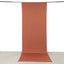Terracotta (Rust) 4-Way Stretch Spandex Event Curtain Drapes, Wrinkle Free Backdrop Event Panel with Rod Pockets - 5ftx14ft
