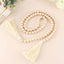 55" Cream Rustic Boho Chic Wood Bead Garland With Tassels, Farmhouse Country Wood Bead Chain