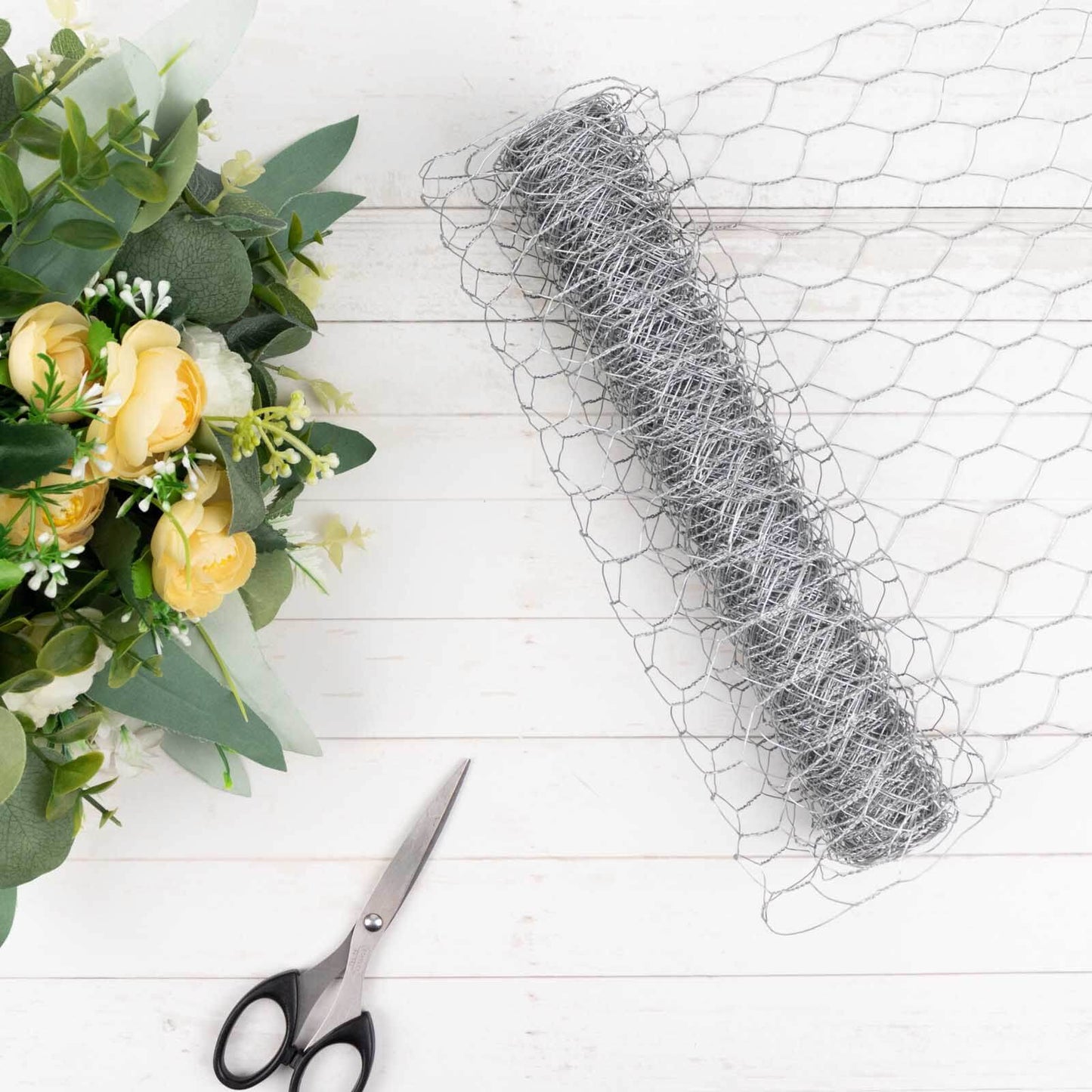 12"x16ft Silver Galvanized Metal Hexagonal Chicken Wire Mesh For DIY Crafts, Garden Fence Poultry Netting