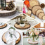 Rustic Poplar Wood Slices Round - Perfect Table Centerpieces for Weddings 12" Dia - Linen Luxes