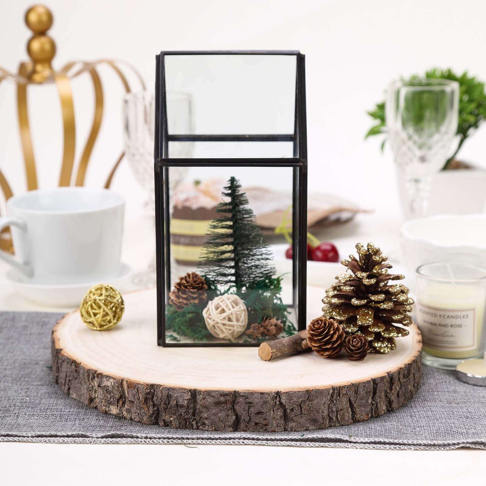 Rustic Poplar Wood Slices Round - Perfect Table Centerpieces for Weddings 12" Dia - Linen Luxes