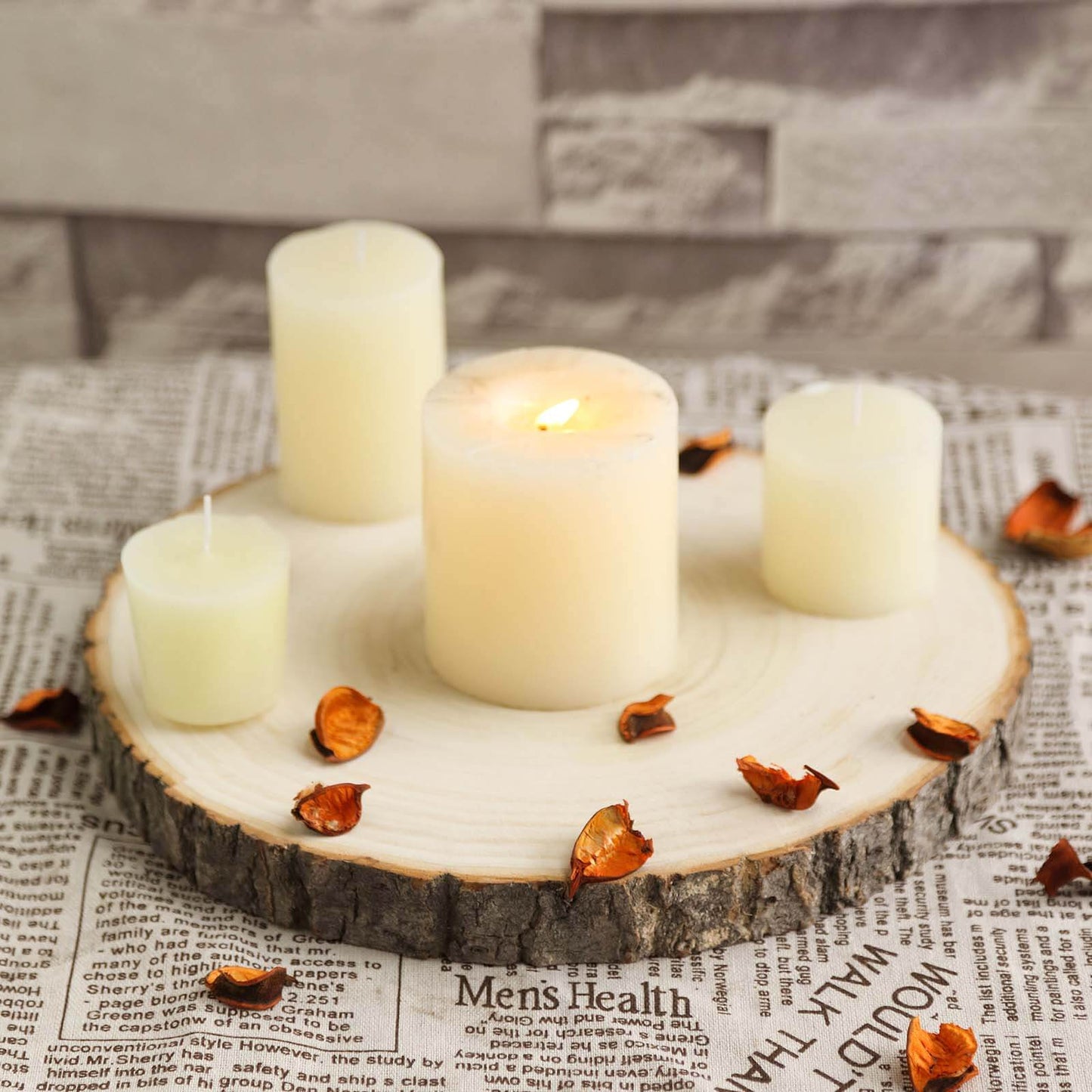 Rustic Poplar Wood Slices Round - Perfect Table Centerpieces for Weddings 12" Dia - Linen Luxes