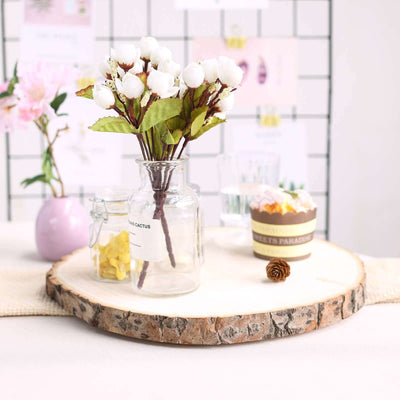 Rustic Poplar Wood Slices Round - Unique Decor for Tables & Events 15" Dia - Linen Luxes