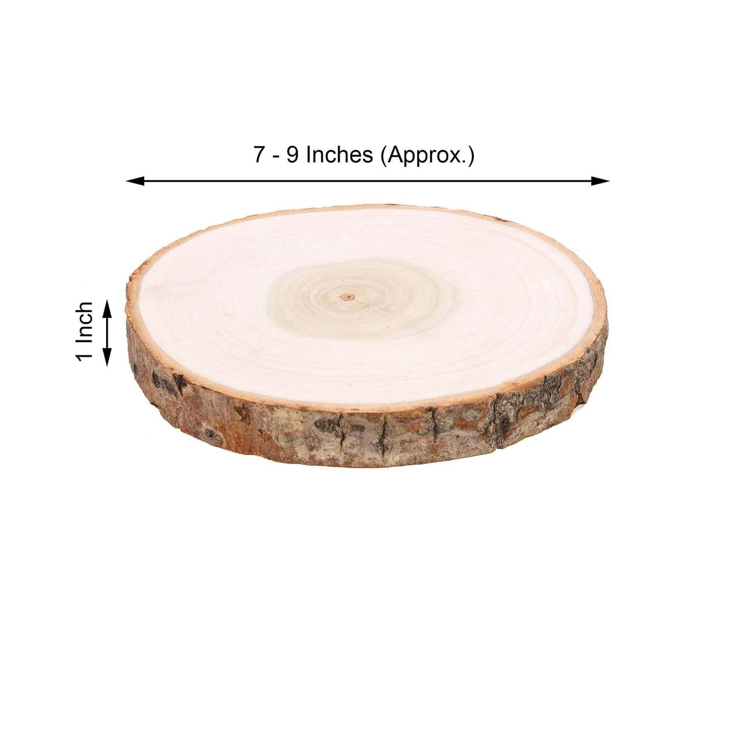 Rustic Poplar Wood Slices Round - Versatile Centerpieces for Tablescapes 9" Dia - Linen Luxes