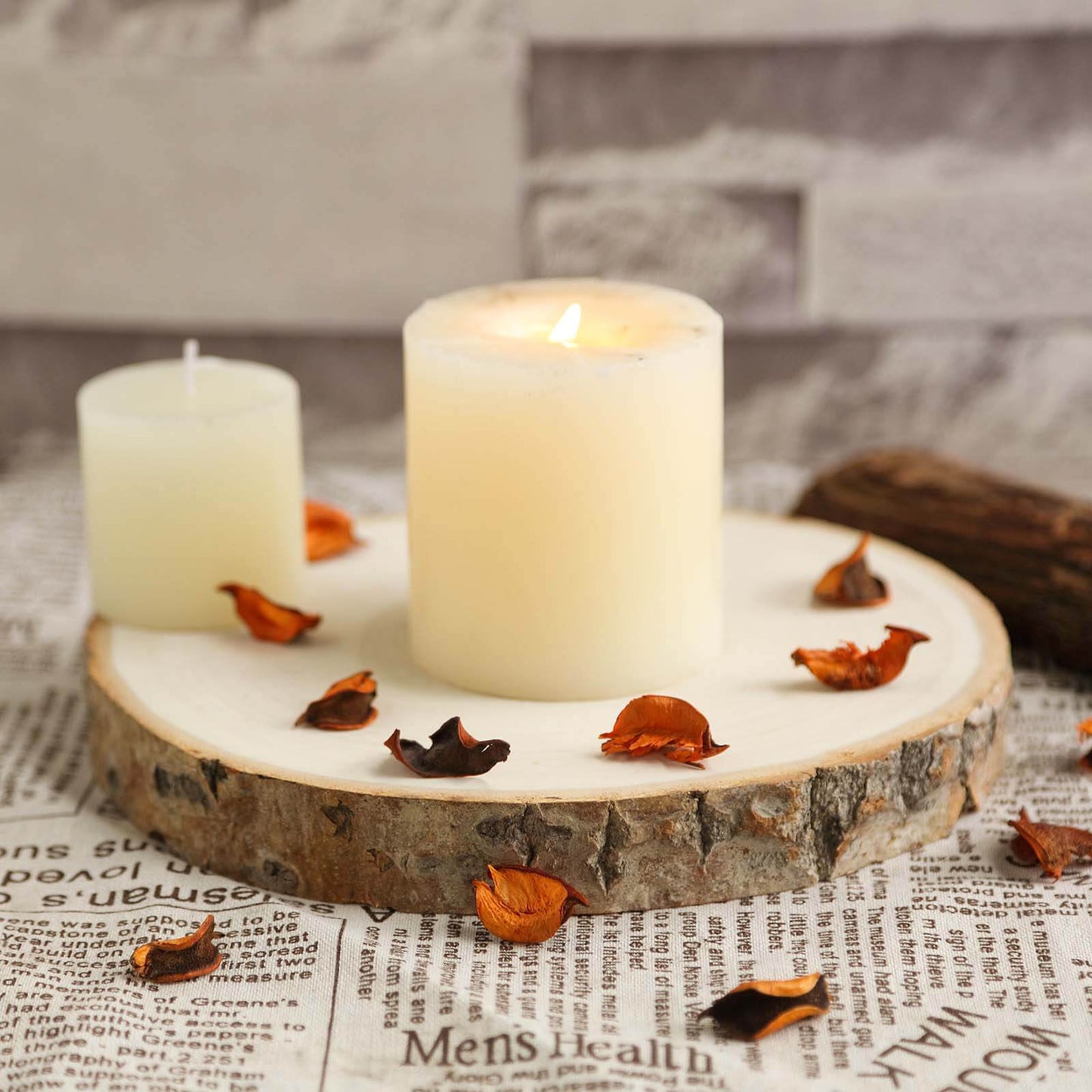 Rustic Poplar Wood Slices Round - Versatile Centerpieces for Tablescapes 9" Dia - Linen Luxes