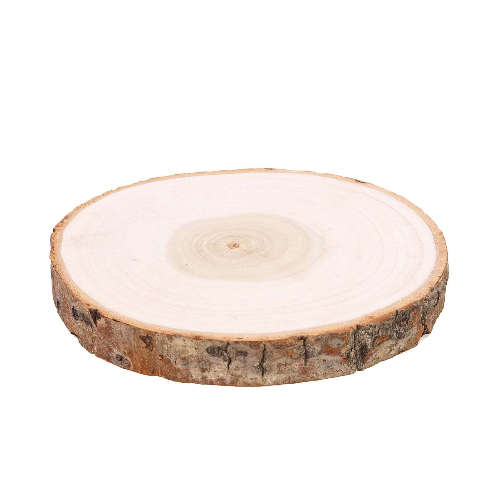 Rustic Poplar Wood Slices Round - Versatile Centerpieces for Tablescapes 9" Dia - Linen Luxes