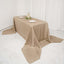 Faux Burlap Jute 90"x156" Rectangle Tablecloth Natural - Rustic Seamless Event Table Linen