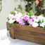Rustic Wood Planter Box Smoked Brown - Durable Table Decor with Removable Plastic Liner 30"x6" - Linen Luxes