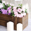 Rustic Wood Planter Box Smoked Brown - Durable Table Decor with Removable Plastic Liner 30"x6" - Linen Luxes
