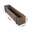 Rustic Wood Planter Box Smoked Brown - Durable Table Decor with Removable Plastic Liner 30"x6" - Linen Luxes