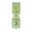 25-Pack 7" Disposable Table Numbers, Sage Green Free Standing Double Sided Table Number Place Cards with Metallic Gold Foil Numbers 1-25