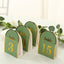 25-Pack 7" Disposable Table Numbers, Sage Green Free Standing Double Sided Table Number Place Cards with Metallic Gold Foil Numbers 1-25