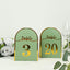 25-Pack 7" Disposable Table Numbers, Sage Green Free Standing Double Sided Table Number Place Cards with Metallic Gold Foil Numbers 1-25