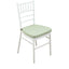 Chiavari Chair Cushion with 1.5" Thick Memory Foam and Ties Sage Green - Stylish Removable Cover for Comfort