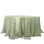 Taffeta 132" Round Tablecloth Sage Green - Seamless Accordion Crinkle Table Cover