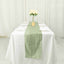 Taffeta 12"x108" Table Runner Sage Green - Accordion Crinkle Design