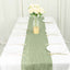 Taffeta 12"x108" Table Runner Sage Green - Accordion Crinkle Design