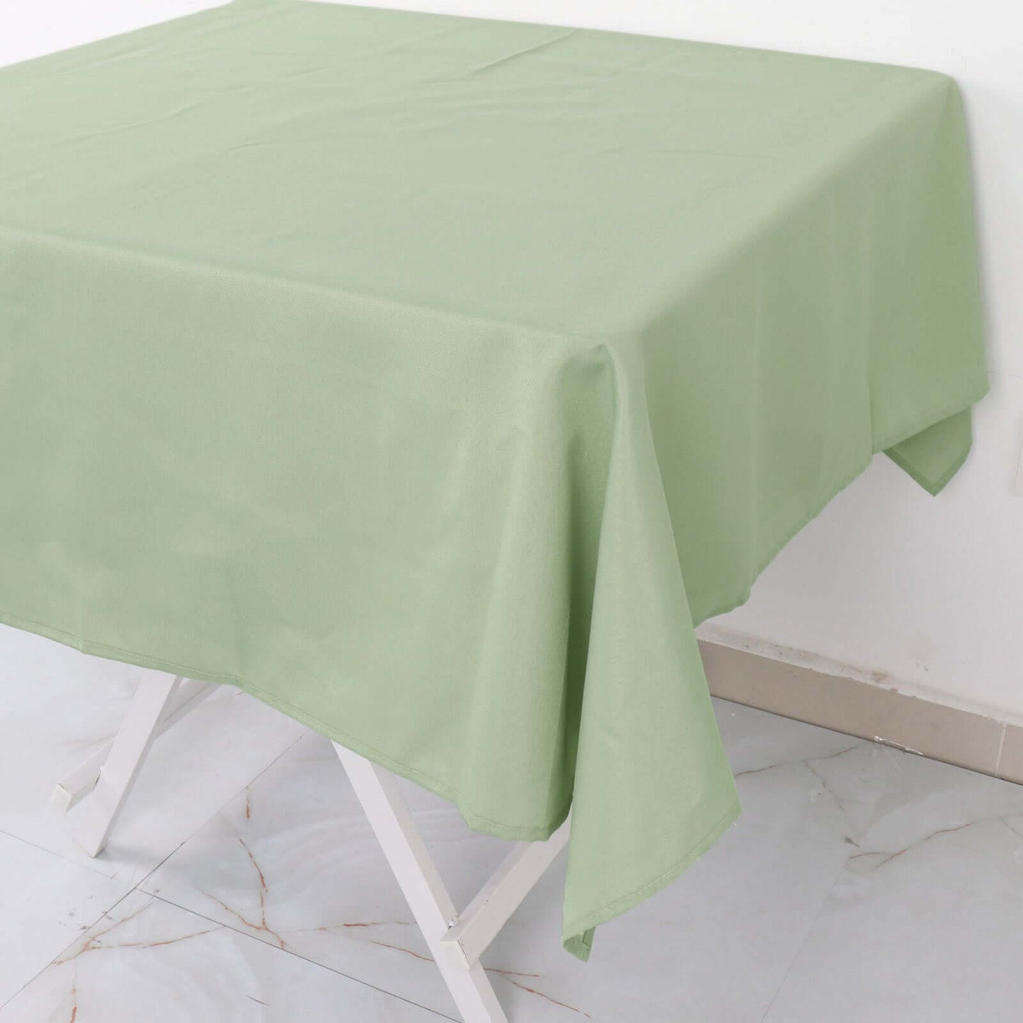 Polyester Square 54"x54" Tablecloth Sage Green - Wrinkle-Resistant & Durable Table Cover