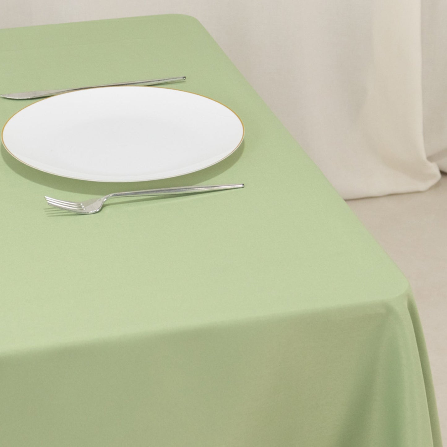 Premium Polyester 70"x70" Table Overlay Square Tablecloth Sage Green 220GSM Wrinkle-Resistant Table Cover