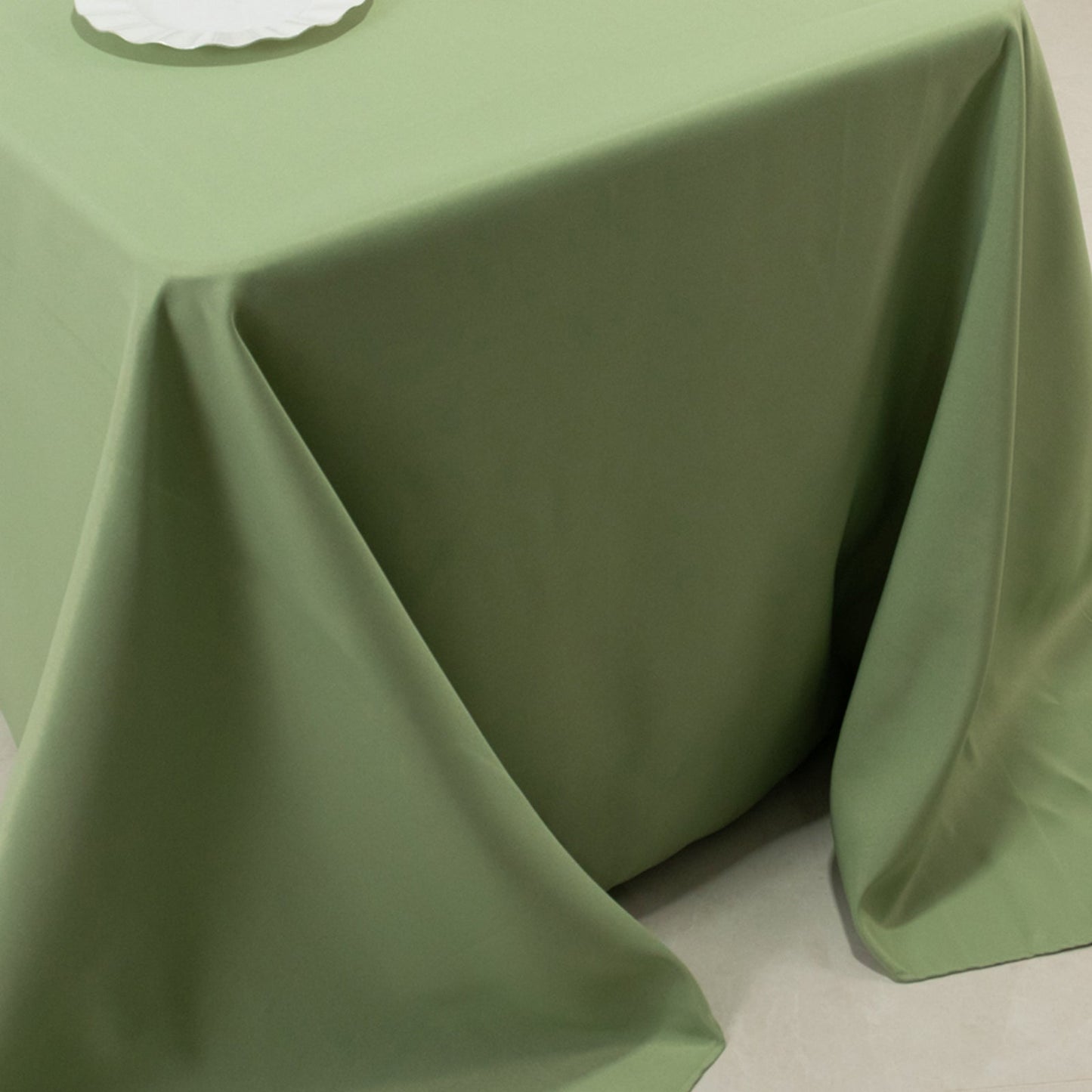 Premium Polyester 90"x132" Rectangle Tablecloth Sage Green - Seamless 220GSM Stain-Resistant Table Cover