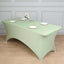Stretch Spandex 6ft Rectangle Tablecloth Sage Green - Durable Form-Fitting Table Cover