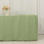 Fitted Polyester 72"x30" Rectangle Tablecloth Sage Green - Durable and Easy to Maintain Table Cover