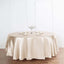 Satin 108" Round Tablecloth Beige - Smooth and Lustrous Table Cover - Linen Luxes