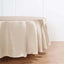 Satin 108" Round Tablecloth Beige - Smooth and Lustrous Table Cover - Linen Luxes