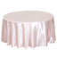 Satin 108" Round Tablecloth Blush - Smooth and Lustrous Table Cover - Linen Luxes