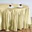Satin 108" Round Tablecloth Champagne - Smooth and Lustrous Table Cover - Linen Luxes
