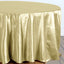 Satin 108" Round Tablecloth Champagne - Smooth and Lustrous Table Cover - Linen Luxes